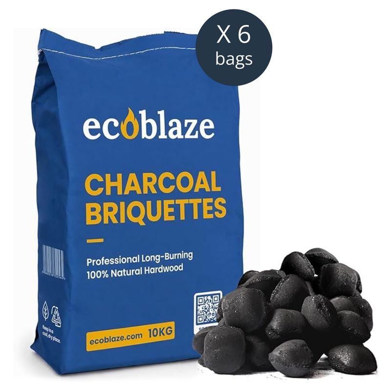 Ecoblaze Professional Charcoal Briquettes - 6 bags 10kg