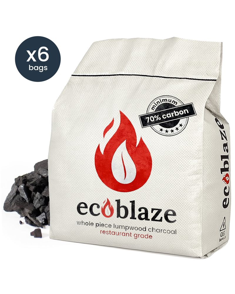 Ecoblaze Bagged Lumpwood BBQ Charcoal - 6 Bags
