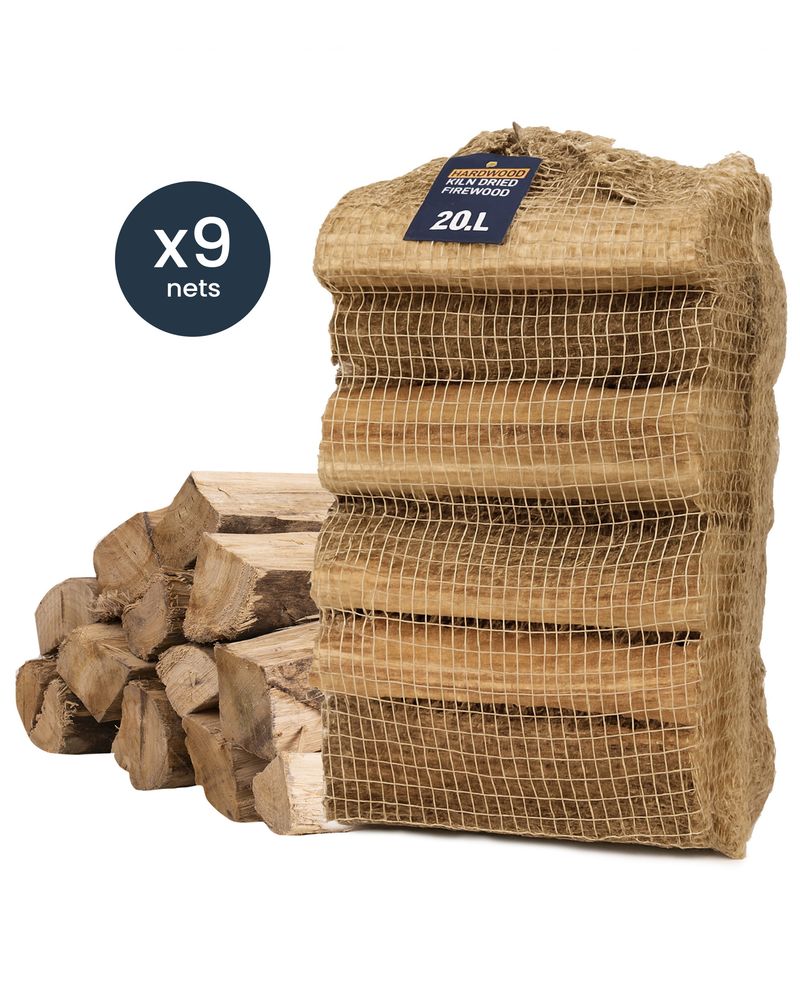 Ecoblaze Kiln Dried Premium Hardwood Firewood - 9 Nets