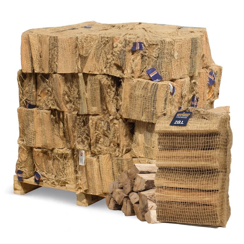 Ecoblaze Kiln Dried Premium Hardwood Firewood - 60 20L Nets