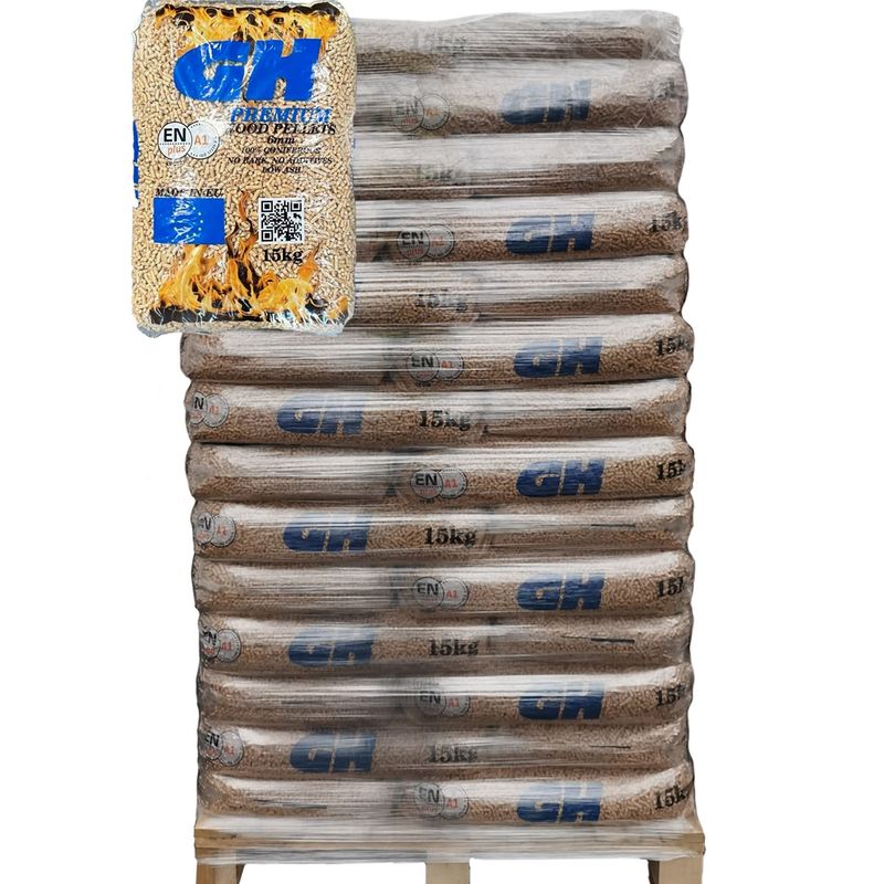 GK Premium 6mm Wood Pellets - 65 Bags (975 kg)